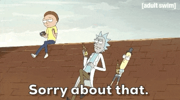 Sorry Season 4 GIF by Rick and Morty