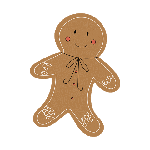 Gingerbread Man Christmas Sticker by AbekaHomeschool