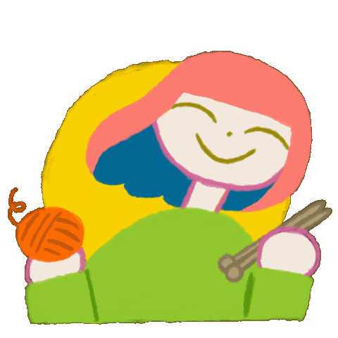 Knitting Needlework Sticker