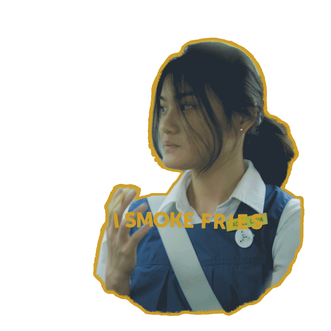 French Fries School Sticker by thehummingbirdco