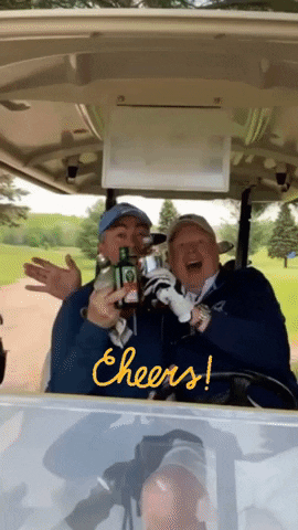 cheers golf drunk jagermeister bosses GIF