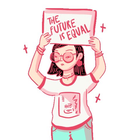 Cartoon Feminism Sticker by Gabriela Romero