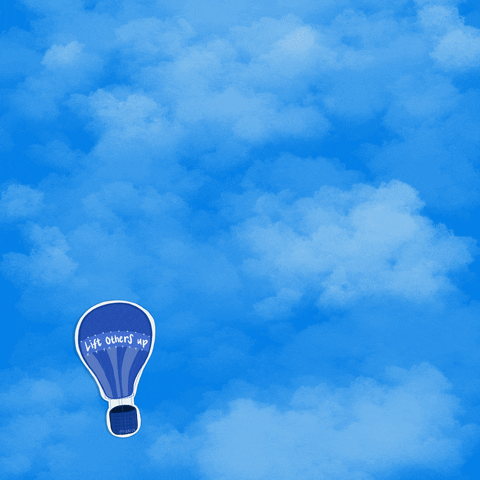 Tturise sky clouds balloon mental health GIF