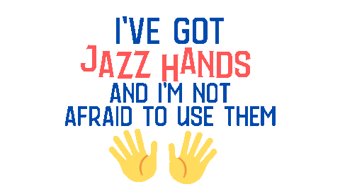 Jazz Hands Sticker by BroadwayWorld for iOS & Android | GIPHY
