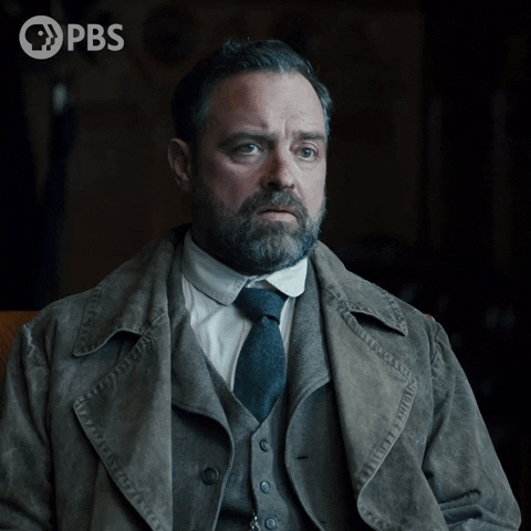 TV gif. Oskar Rheinhardt as Juergen Maurer in "Vienna Blood" wears a faded jacket suit and tie nods his head in reluctant agreement, then stands up to leave. Text, "Mm."