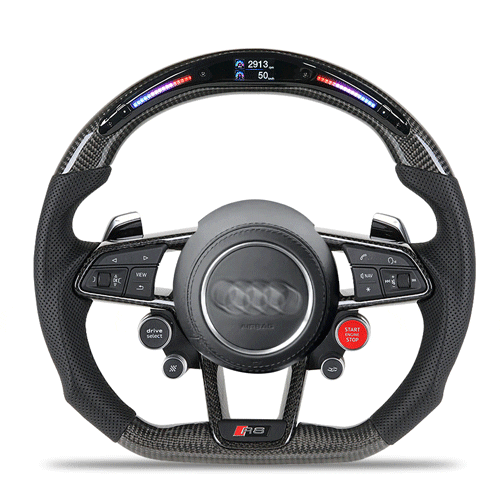 tddmotors ohcmotors tddmotors carbon fiber steering wheel led steering wheel GIF