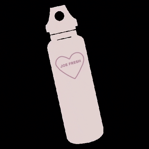 Water Bottle Heart GIF by Joe Fresh