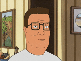 Cartoon gif. Hank from King of the Hill looks livid with a continuously twitching eye. His eye is the only moving subject in the gif, and he's so upset that it looks like it's about to burst.