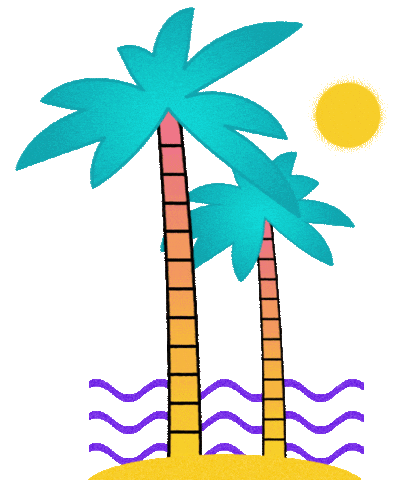 palm trees miami Sticker by cottononkids
