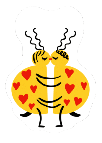 Love Bug Kiss Sticker by rhonturn