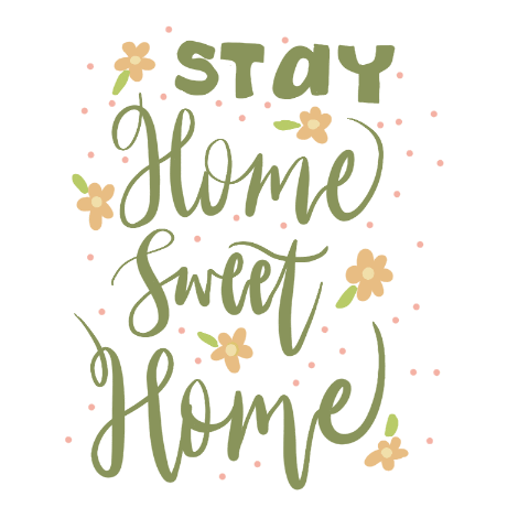 normajeanevela stay home stay safe home sweet home normajeanestudio GIF