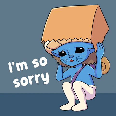 Sorry I Apologize GIF by Smurfcat