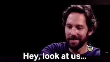 Look At Us Paul Rudd GIF by First We Feast: Hot Ones