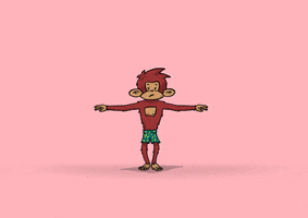 randomdesign wave robot monkey sketch GIF