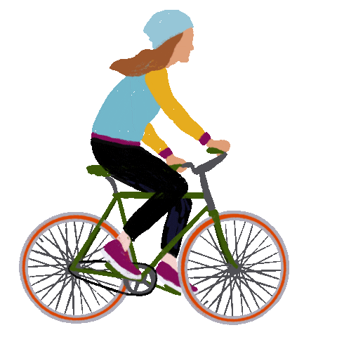 Girl Bike Sticker by NickiP