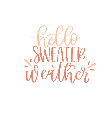 Sweater Weather Lettering Sticker