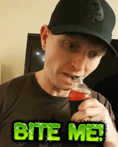 Drinks Bite Me GIF by TheMacnabs