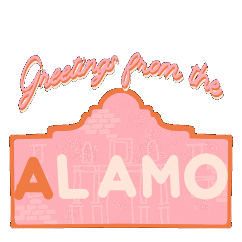 Vintage Texas Sticker by The Alamo