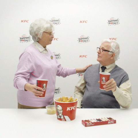 Fried Chicken Cheers GIF by KFC Italy