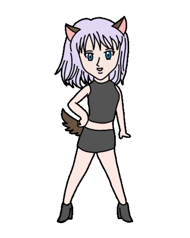 Wolf Girl Dance Sticker by ONIUSA