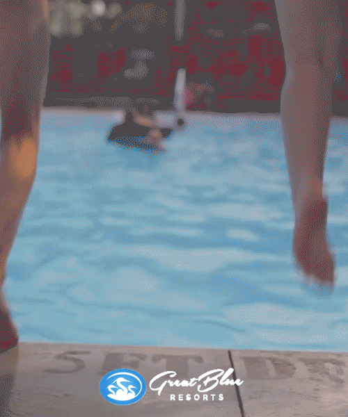 Jump Swimming GIF by Great Blue Resorts