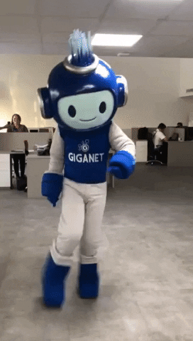 Giganet_Ipatinga internet mascote Dançando giga GIF