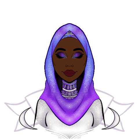 African Muslim Queen Sticker by RS