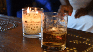 Harlem Renaissance Cocktail Glass GIF by Harlem Candle Co.
