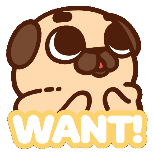 Happy Yes Please Sticker by Puglie Pug