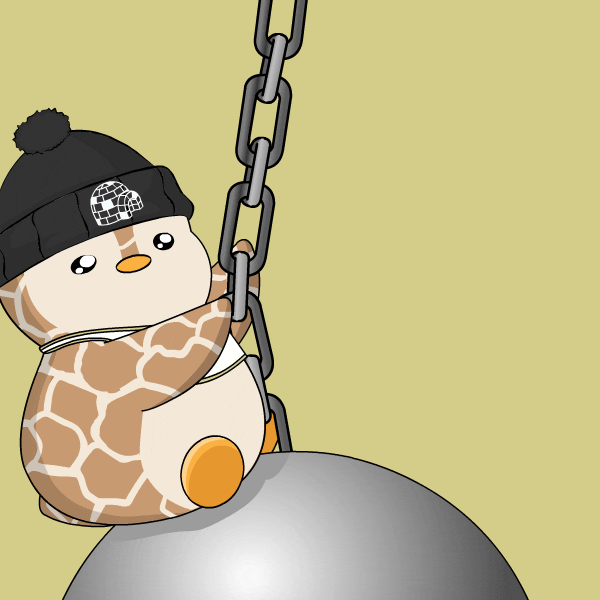 Entering Wrecking Ball GIF by Pudgy Penguins
