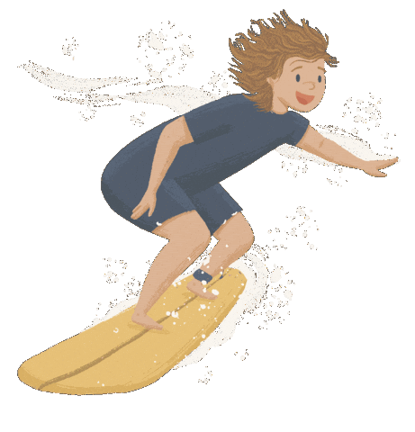 Surf Sticker by Jupitermond Verlag