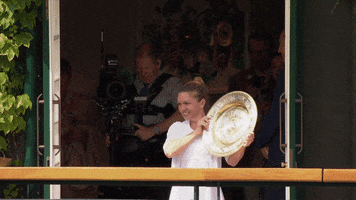 Happy Simona Halep GIF by Wimbledon