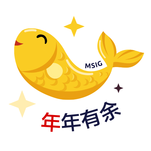 Gold Fish Sticker by MSIG Asia