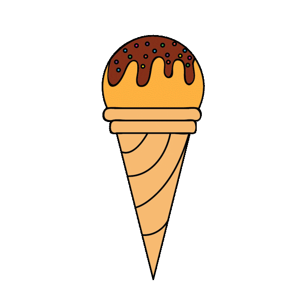 Ice Cream Rainbow Sticker by Xindots