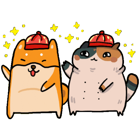 Cat Dog Sticker
