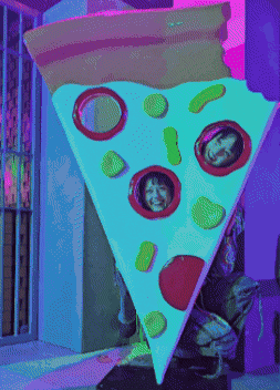Twinning Pizza Time GIF