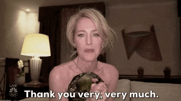 Gillian Anderson Thank You GIF by Golden Globes