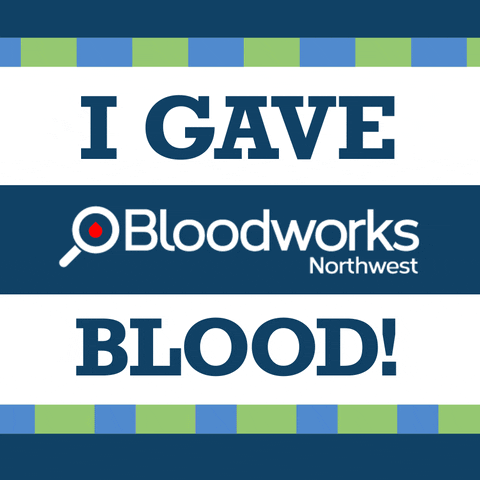 Blood Donor GIF by Bloodworks Northwest