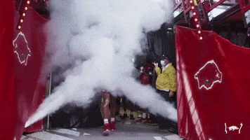 Ncaa Basketball Smoke GIF by Arkansas Razorbacks