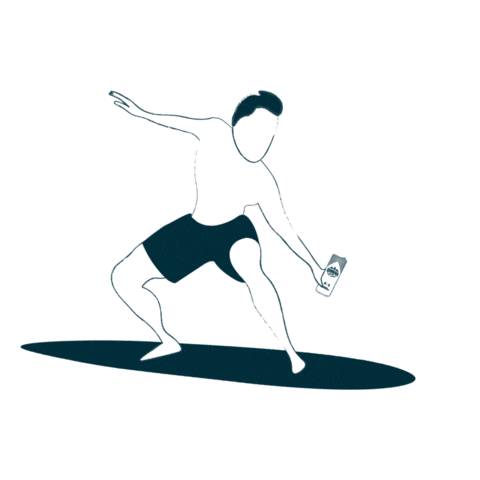 Chill Surfer Sticker by Bodega Bay