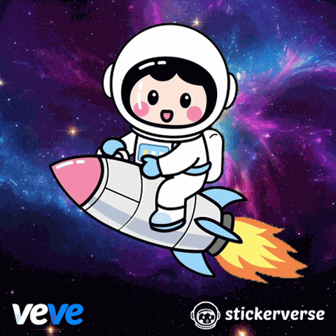 Flying To The Moon GIF by VeVe