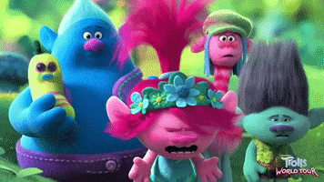 Trolls World Tour Reaction GIF by DreamWorks Trolls