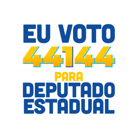 Eu Voto 44144 Para Deputado Estadual Sticker by Zeca Cavalcanti