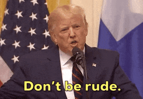 Dont Be Rude Donald Trump GIF
