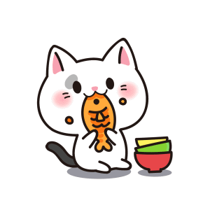 Cat Eating Sticker