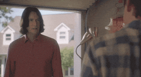 Keanu Reeves Reaction GIF by Bill & Ted Face the Music