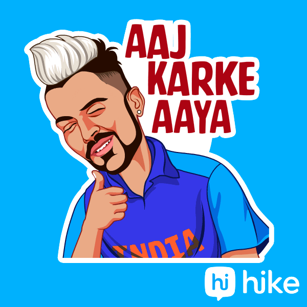 Bleed Blue Team India GIF by Hike Sticker Chat