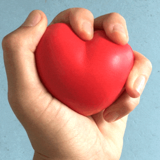 Gif main et balle antistress