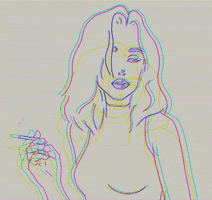 Girl Smoking GIF