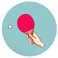 Ping Pong Sport GIF by Valérie Boivin